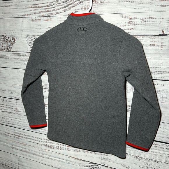 Under Armour Quarter Zip Jacket Gray and Red Size 6 - Picture 10 of 15
